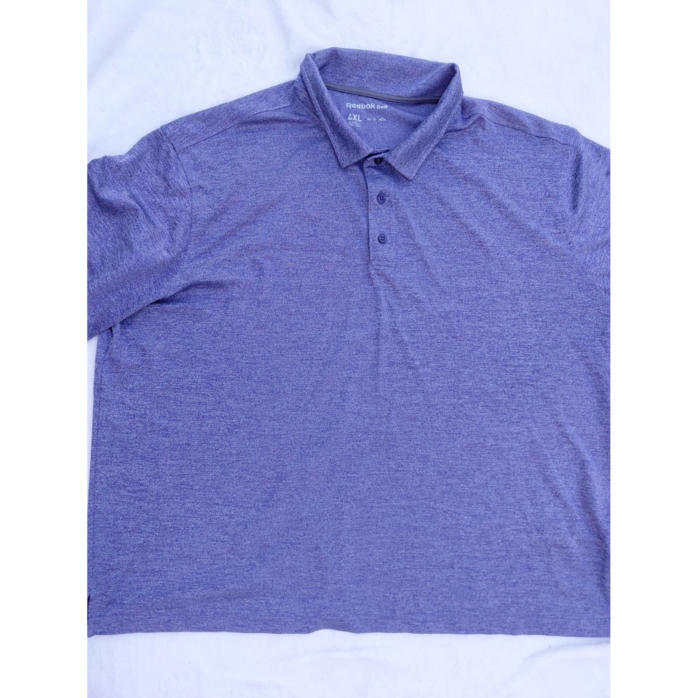 Reebok Shirt Mens 4XL Purple Polo Short Sleeve Golf Active Play Dry